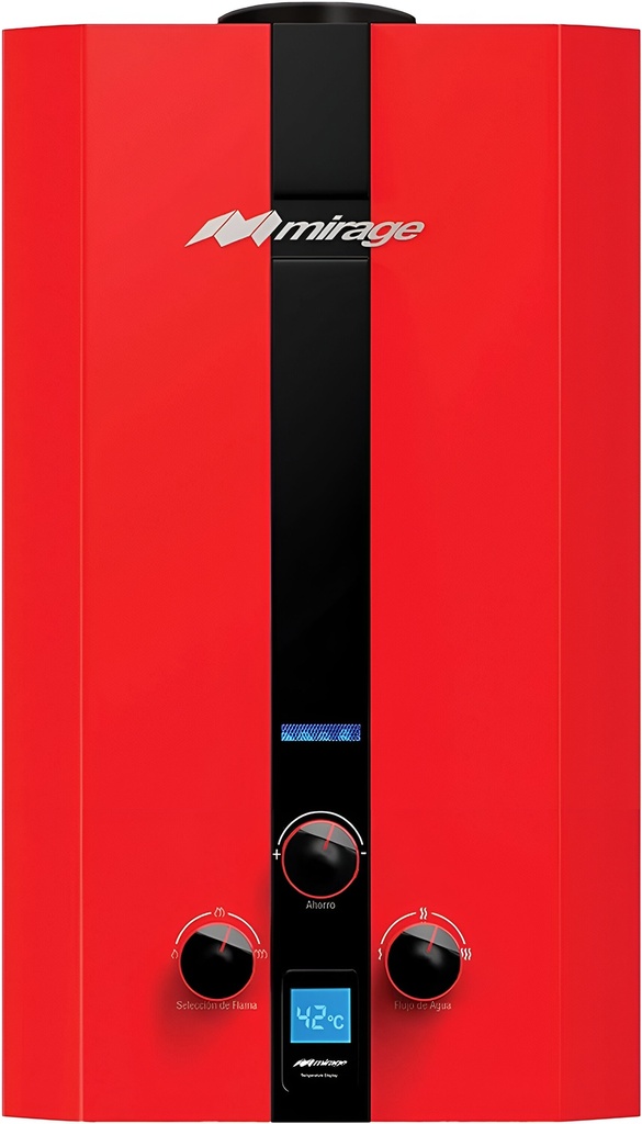 Boiler Mirage Flux MBF16NB Gas LP 16 Litros Por Minuto Rojo