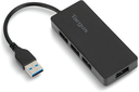 Targus Hub USB A 3.0 de 4 Puertos, Negro - sin Adaptador(ACH124US)