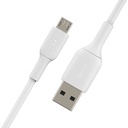Cable Micro USB A USB Belkin BoostCharge Blanco / 1m
