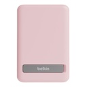 Power Bank Magnético Belkin 5000mah + Soporte, Color Rosa