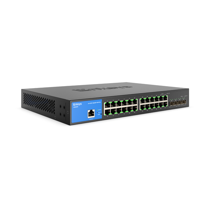 SWITCH 24 PORT MANAGED GIGABIT SWITCH 410G SFP+TAA (LGS328C)