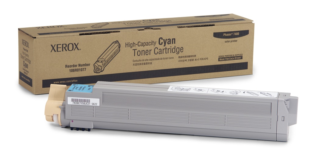 TONER CYAN P/PHASER 7400 R. 18,000ALTA CAPACIDAD (106R01077)