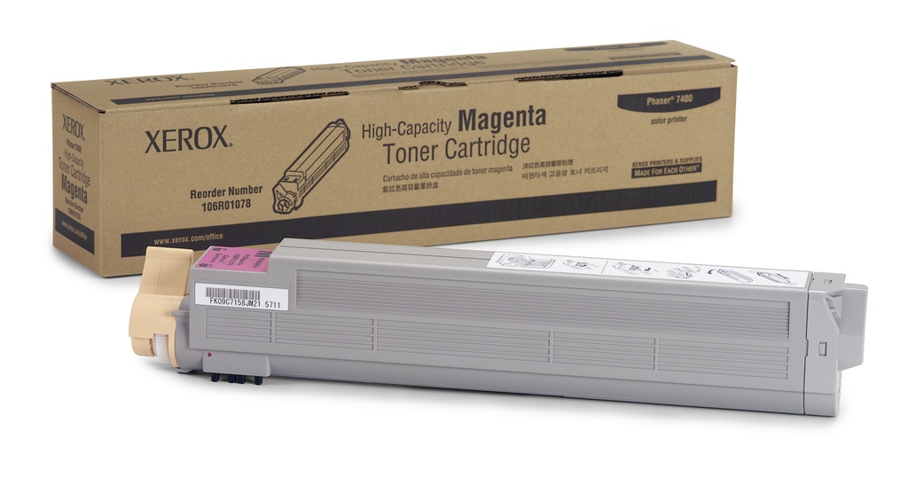 TONER MAGENTA P/PHASER 7400 R. 18,000ALTA CAPACIDAD (106R01078)