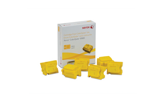 TINTA SOLIDA AMARILLA P/ COLORQUBE 890016,900 PAGINAS (6 BARRAS)TINTAS(108R01024)