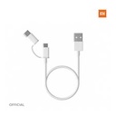 Cable Xiaomi 2 En 1 Micro USB A Tipo C 30cm Carga Y Datos