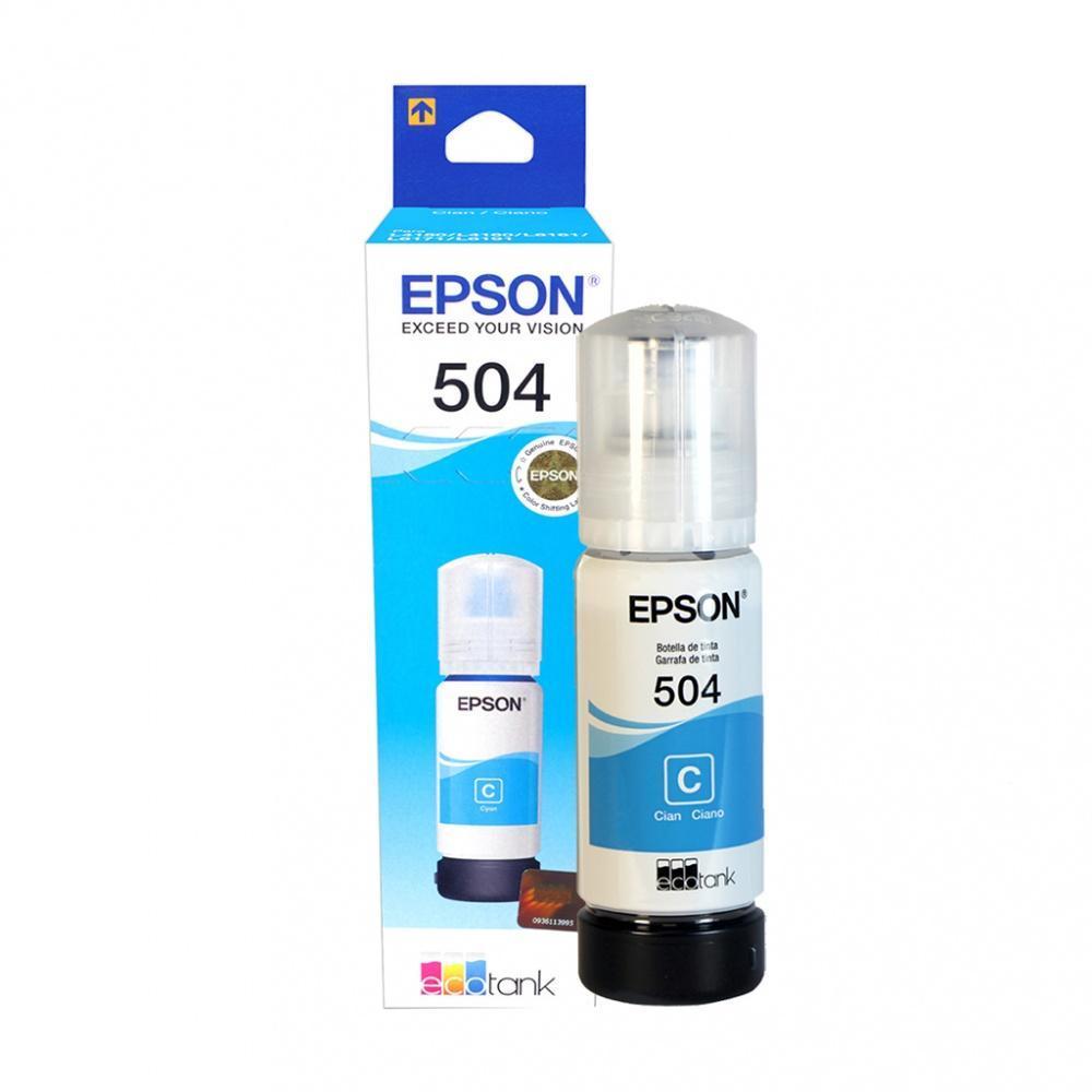 Tanque de Tinta Epson T504 Cyan, 70ml(T504220-AL)