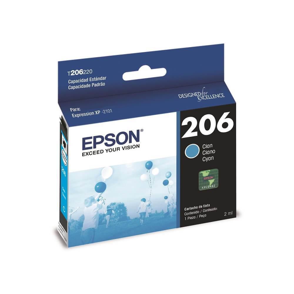 Cartucho Epson T206 Cyan, 200 Páginas(T206220-AL)