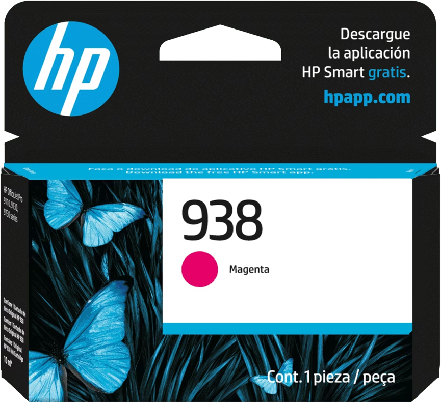 Cartucho de Tinta HP 938 Magenta Original, 800 páginas