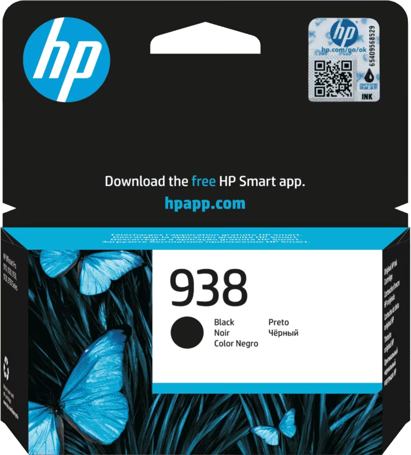 Cartucho de Tinta HP 938 Negro Original, 1250 páginas