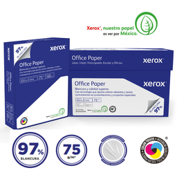 [3M2040 CAJA] Papel Bond Xerox Office Paper Carta 75 g/m² 97% de Blancura Caja con 10 Paquetes de 500 Hojas c/u