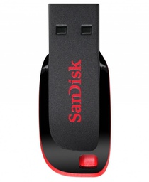 [SDCZ50-016G-B35] Memoria USB SanDisk Cruzer Blade CZ50, 16GB, USB 2.0, Negro/Rojo / SDCZ50-016G-B35