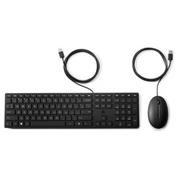 [9SR36AA] Kit HP Alámbrico de Teclado y Mouse Optico 320MK Cable USB-A