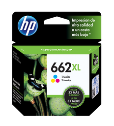 [CZ106AL] Cartucho HP 662XL Tricolor, 300 Páginas