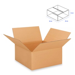 [84256] Caja para Empaque Cartón Corrugado, 32x32x14 cm, 23 ECT