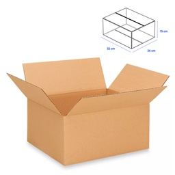 [84230] Caja para Empaque Cartón Corrugado, 32x26x15 cm, 23 ECT