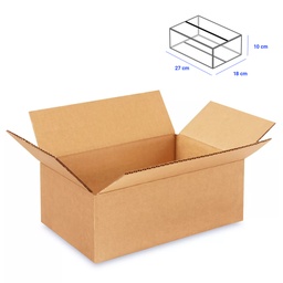 [84226] Caja para Empaque Cartón Corrugado, 27x18x10 cm, 23 ECT