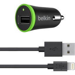 [F8J078BT04-BLK] Cargador Belkin Para Auto C/ Cable Lightning F8j078bt04-blk
