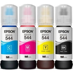 [T544-KIT] Kit de Tinta Epson T544, 4 Botellas p/Impresora L3150, L3110